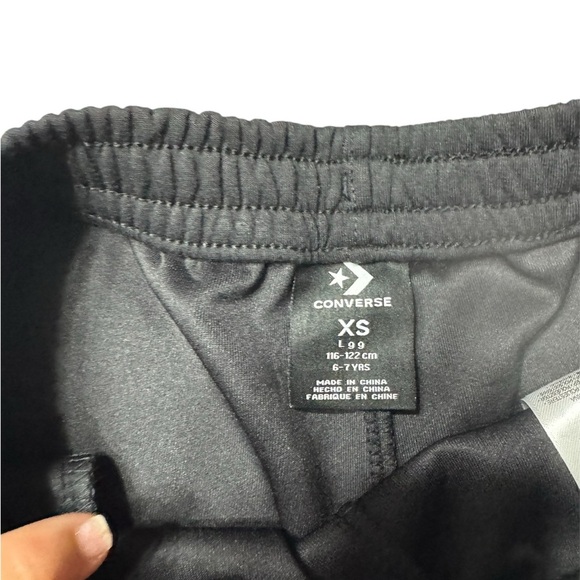 Converse Kids Black Joggers Classic Sweatpants Size XS, NWT - Picture 4 of 6